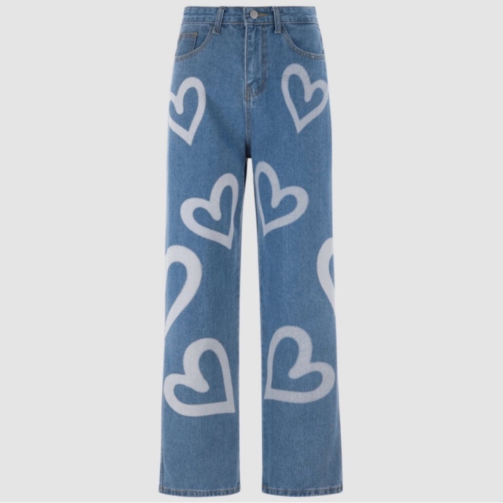Cider Heart Patterned Jeans